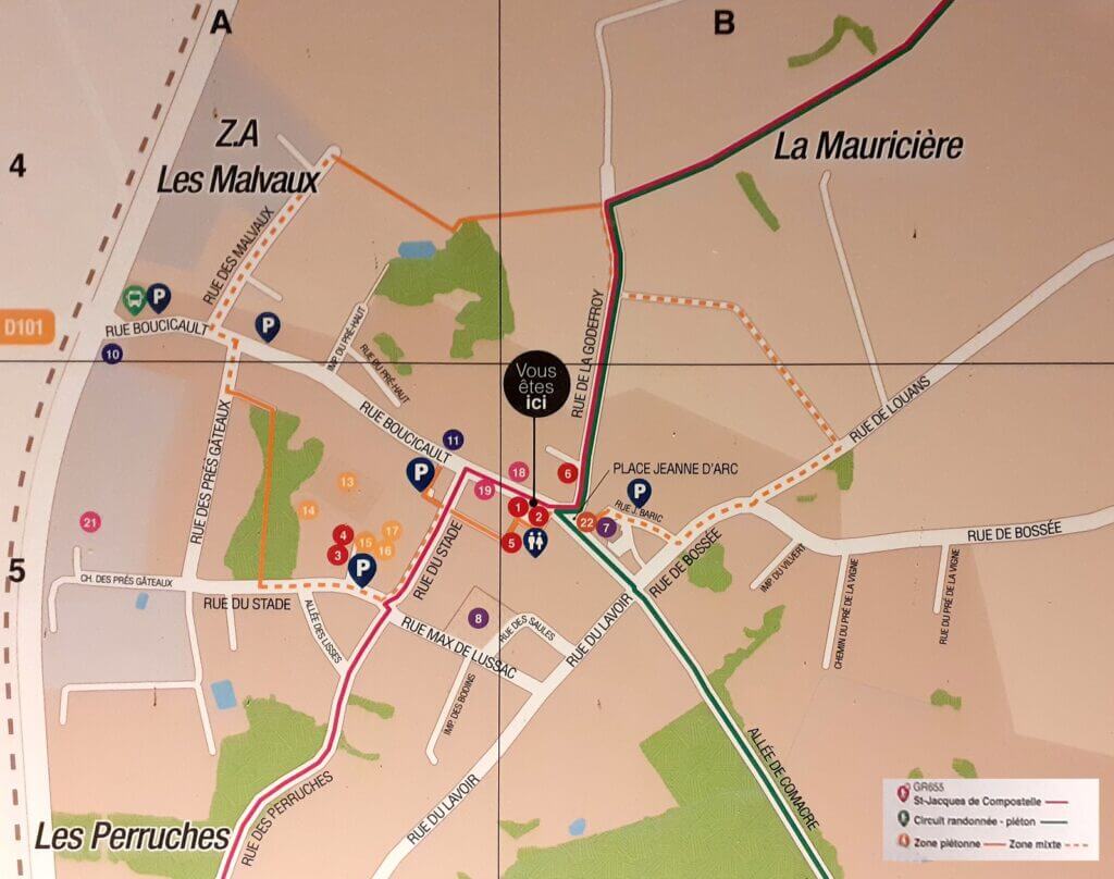 Circulation des voies douces de la commune de conseiller de Sainte Catherine de Fierbois