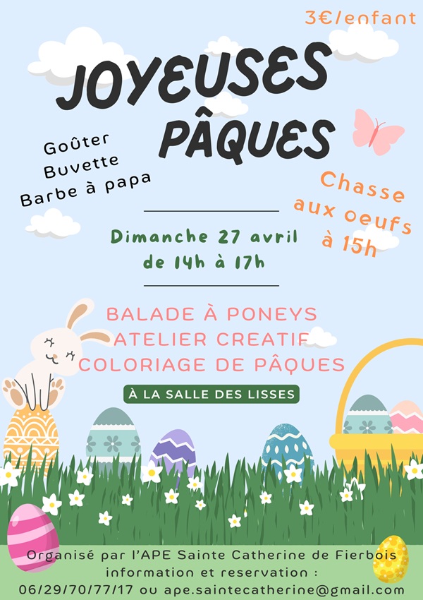 Chasse aux oeufs APE 27avril 2025